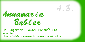 annamaria babler business card